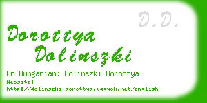 dorottya dolinszki business card